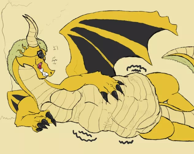 {image} belly full of Satyr (unwilling)(dragon)(post vore)(unwilling prey)(oral vore)-((Art by me)) by TharyonDeklyn
