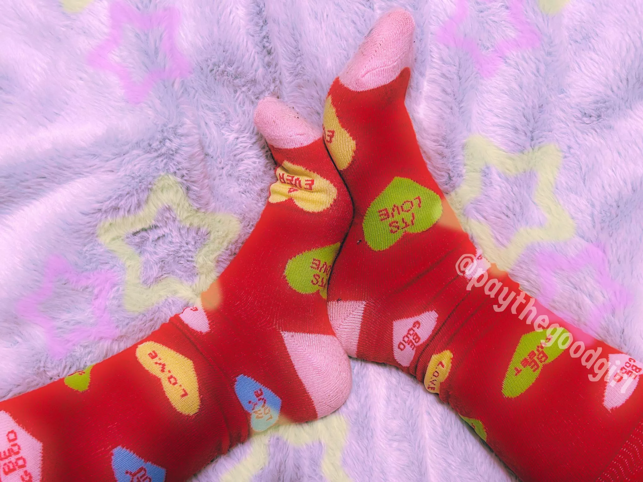 Perfect cute socks for a cute, dominant woman ❤️💛💚🩵🩷 posted by PaytheGoodGirl