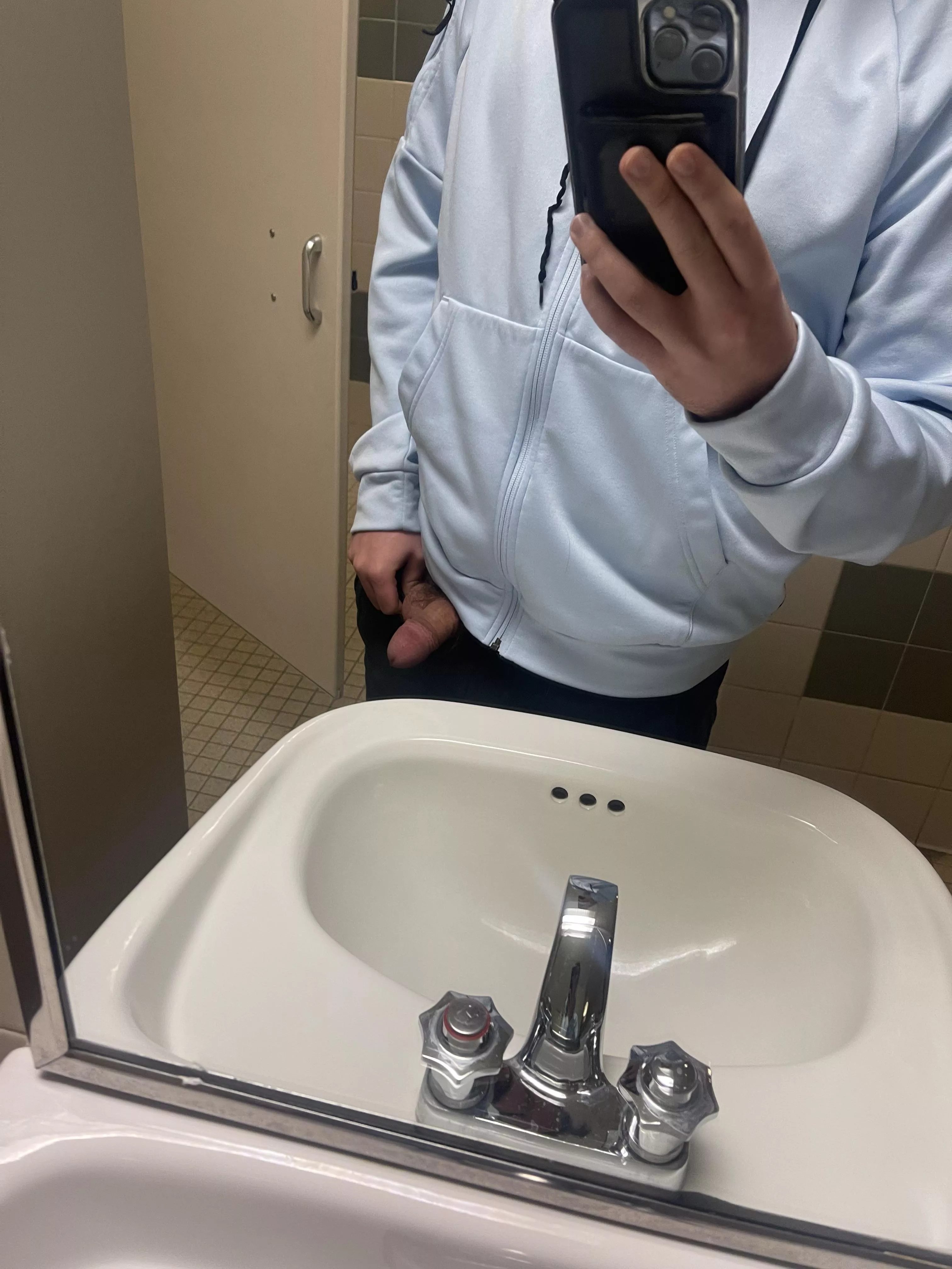 Quick pic before cumming in the stalls. posted by Bruh20k
