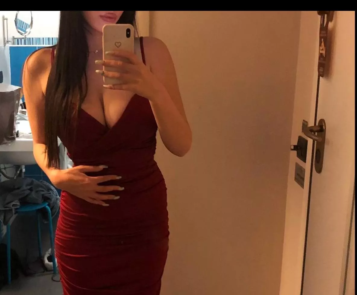 Red dress always make this maid feel confident posted by sex-addicted-queen