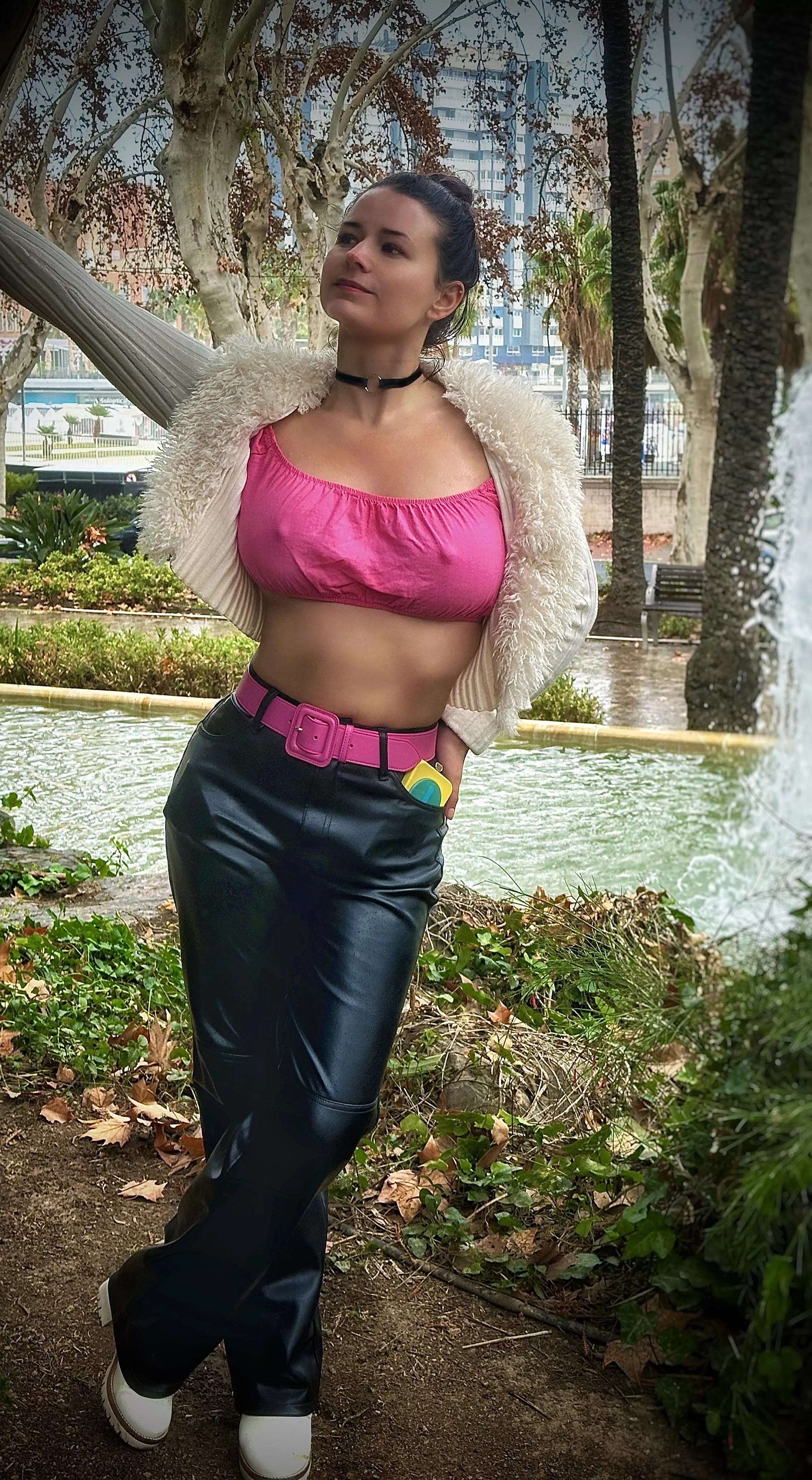 Thin and pink is my favourite top choice. posted by FreelyKaty