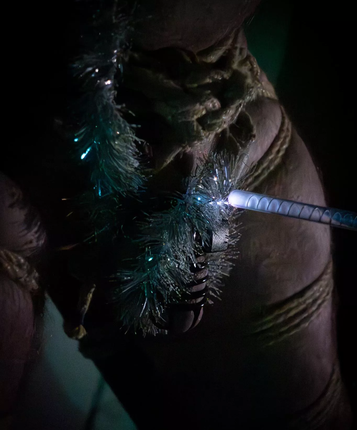 Violet wand and tinsel posted by Neebyter