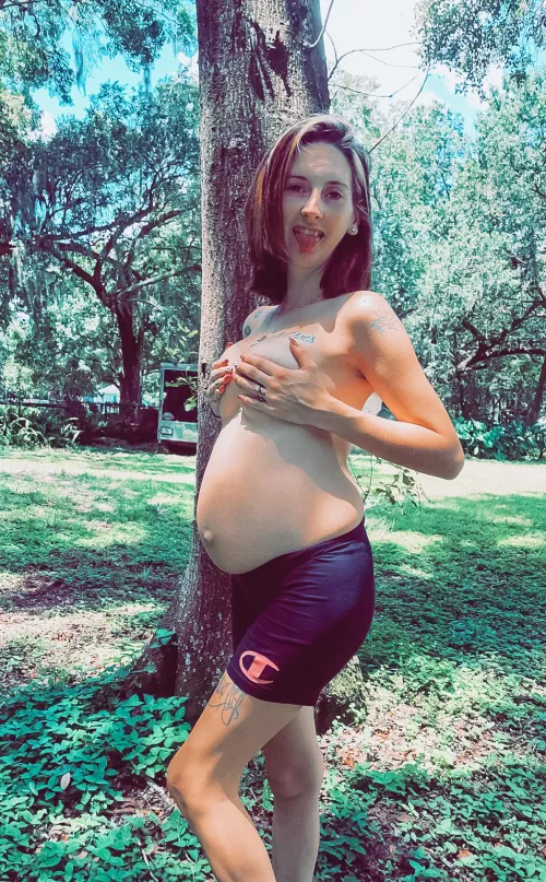 Would you fuck me in the woods? Curious lol also horny this morning by PregnancyfitsMe