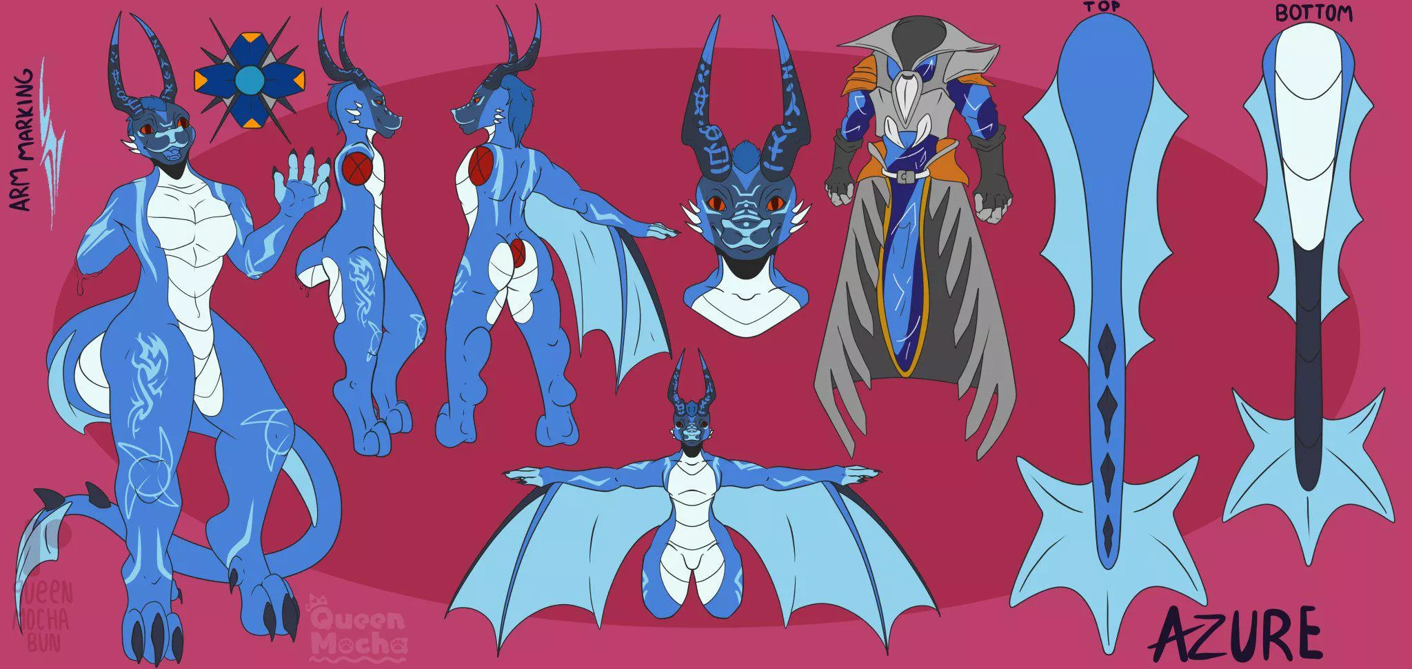 Azure Updated 2024 ref! (Art by me) posted by Queen__Mocha