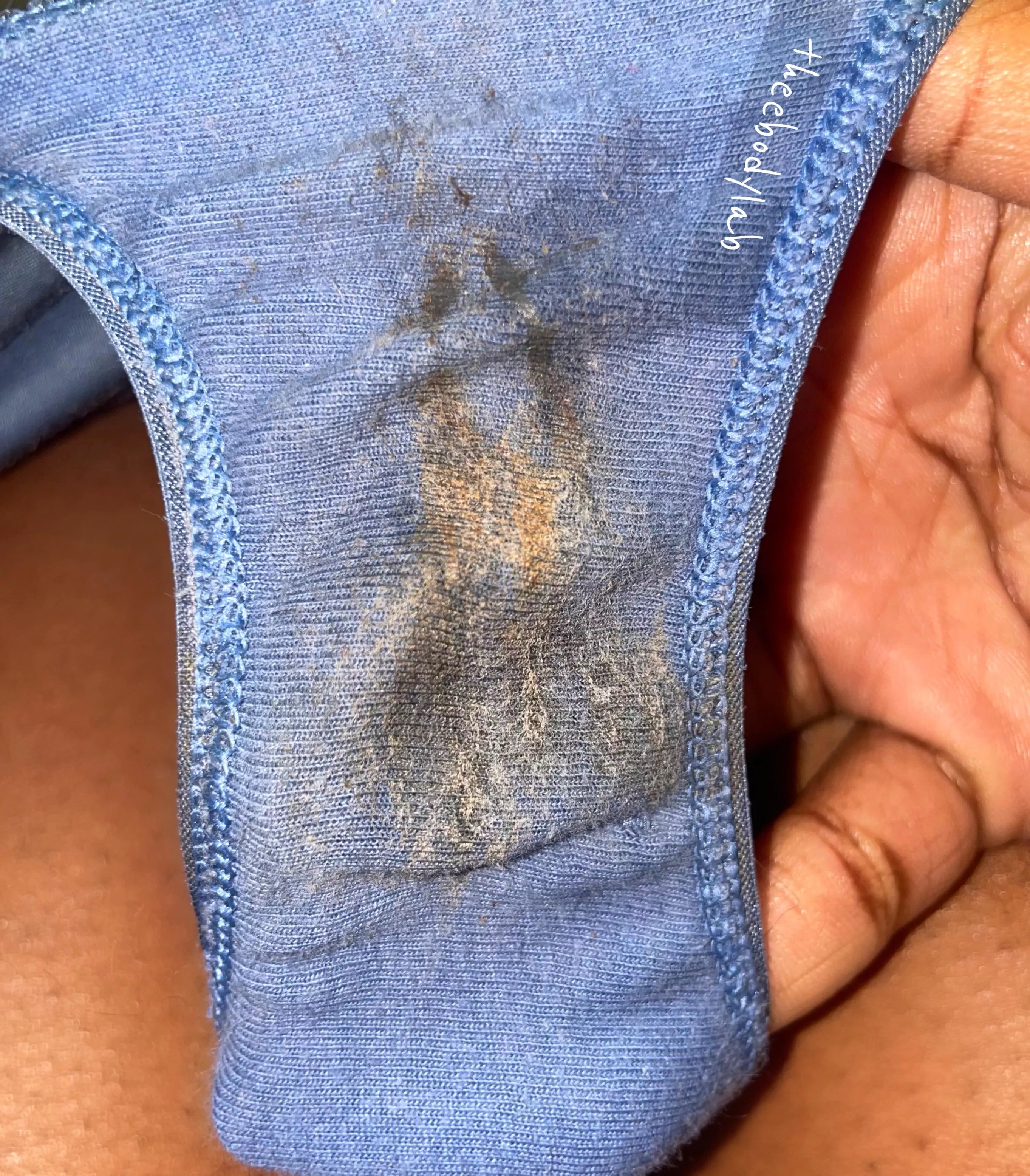 Blue panties turning colors for you [OC] posted by theebodylab