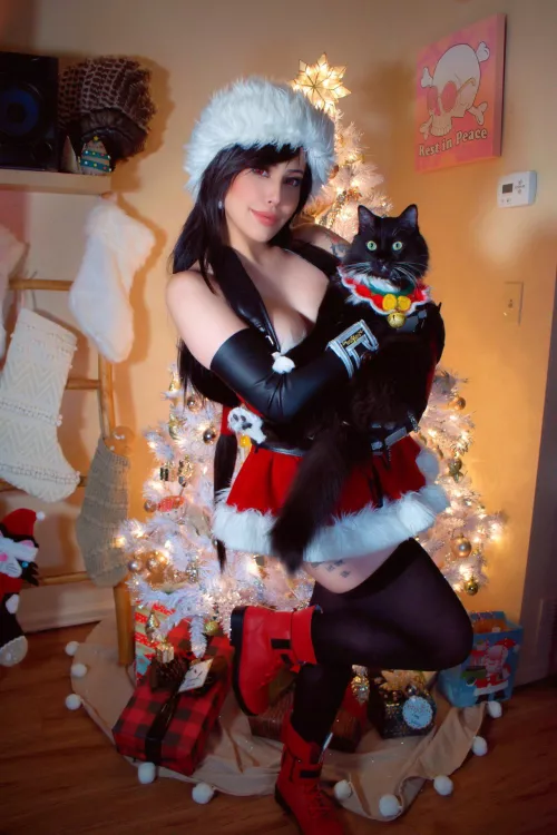 Christmas Tifa cosplay from Final Fantasy VII by Felicia Vox by FeliciaVox