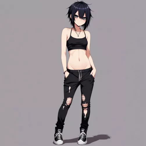 Confident emo girl by azza-the-best