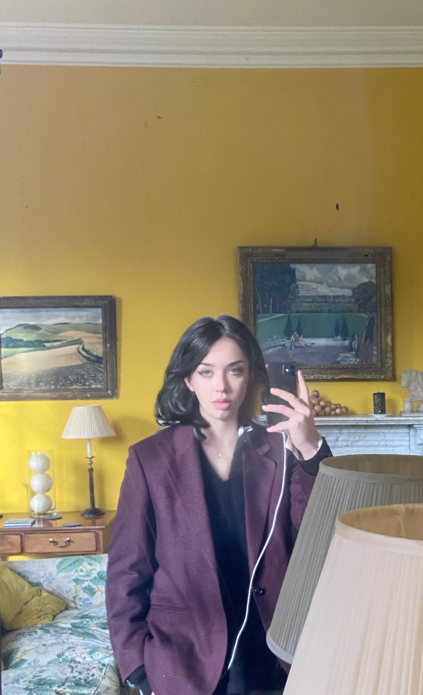 Dad said to be more manly so I put on a blazer, hope that’s what he meant 😋 posted by xandersissi