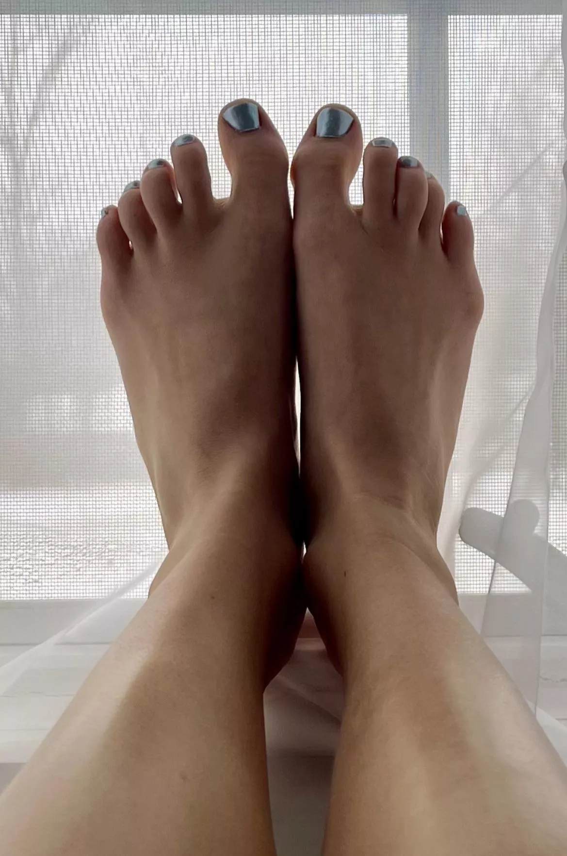 Do you like my nail color? ❄️💕 posted by FantasyFeetNThings