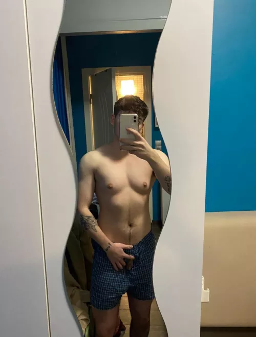 Don’t mind me, just rubbing my clit with my tits out by Blueglobe789