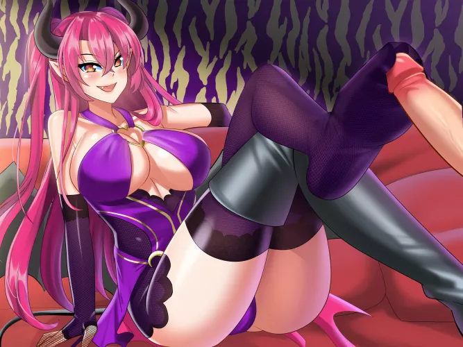 Draining you with her foot [Monster Girl Invasion RPG] by MGGEDev