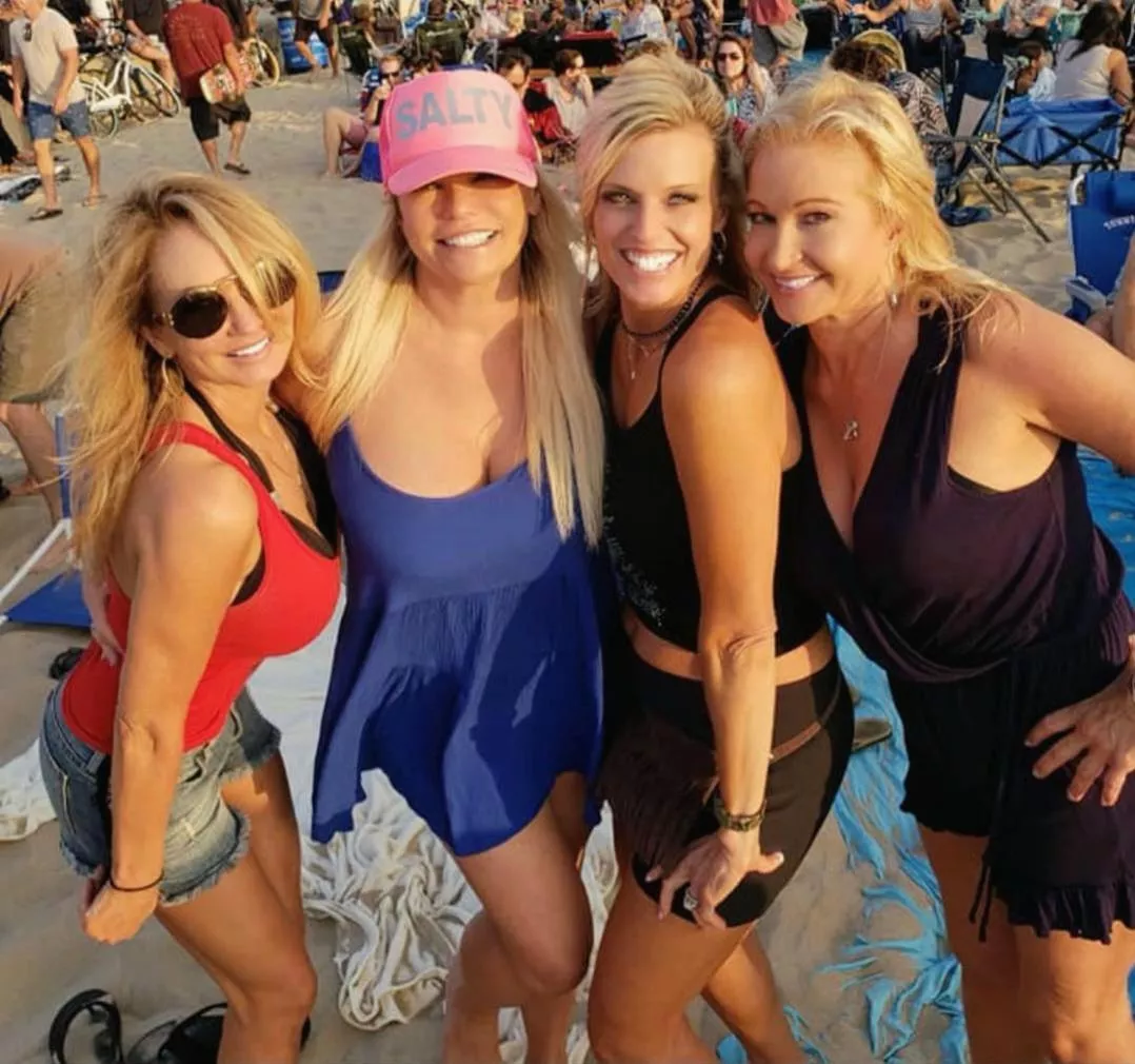 Four local hot moms at the beach⛱️ 💯🔥 posted by CountDannyKoker77