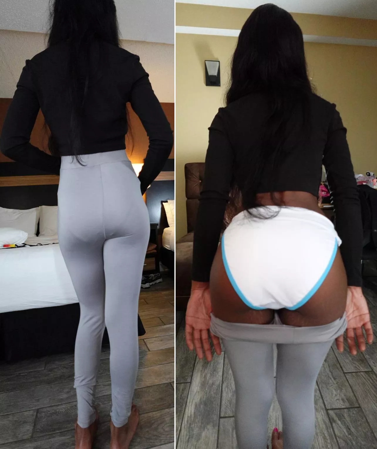 Hi Rise Grannies showing thru posted by EbonyPantyPrincess
