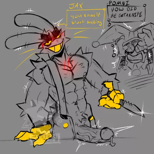 How'd he get a Knife? (Raspberry fruit Fox) by Accomplished_Cold241