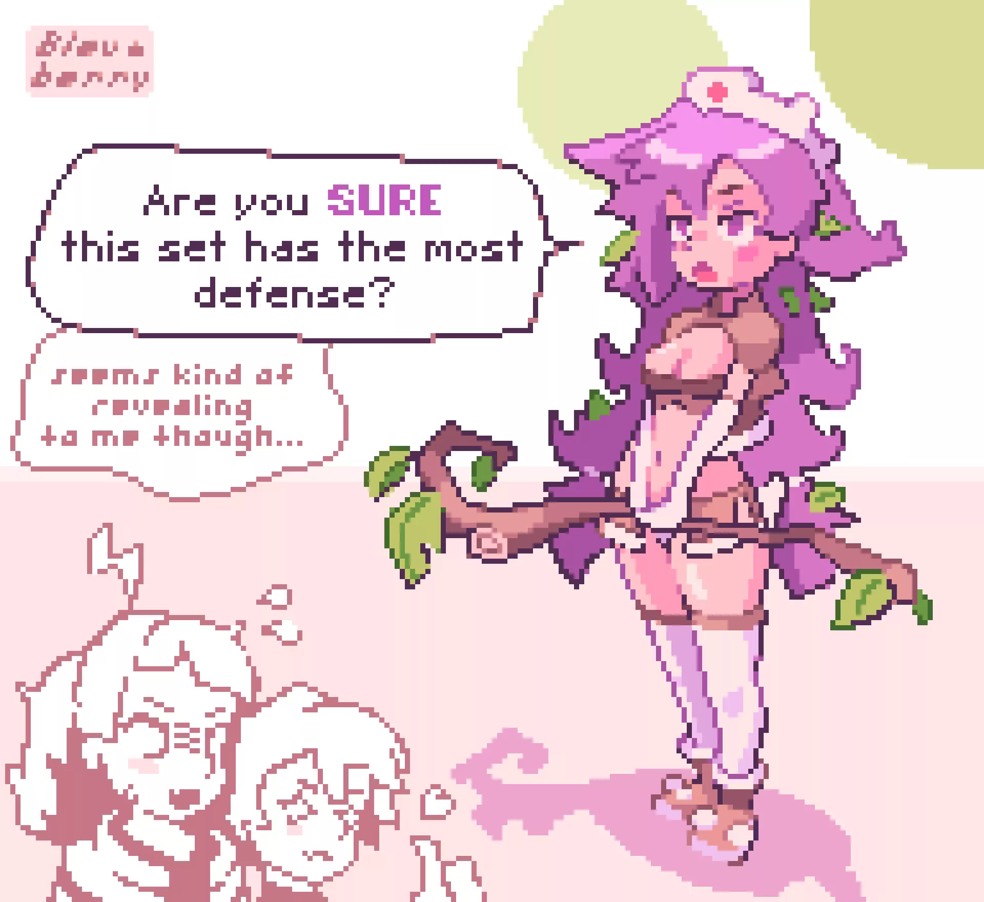 I don't think Iris likes her new armor set... posted by BleuBerryART