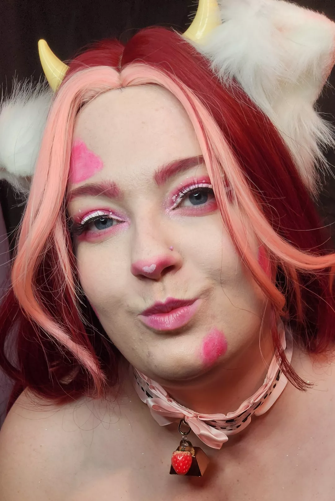 I love cosplaying as a strawberry cow posted by curvymonstergirl316