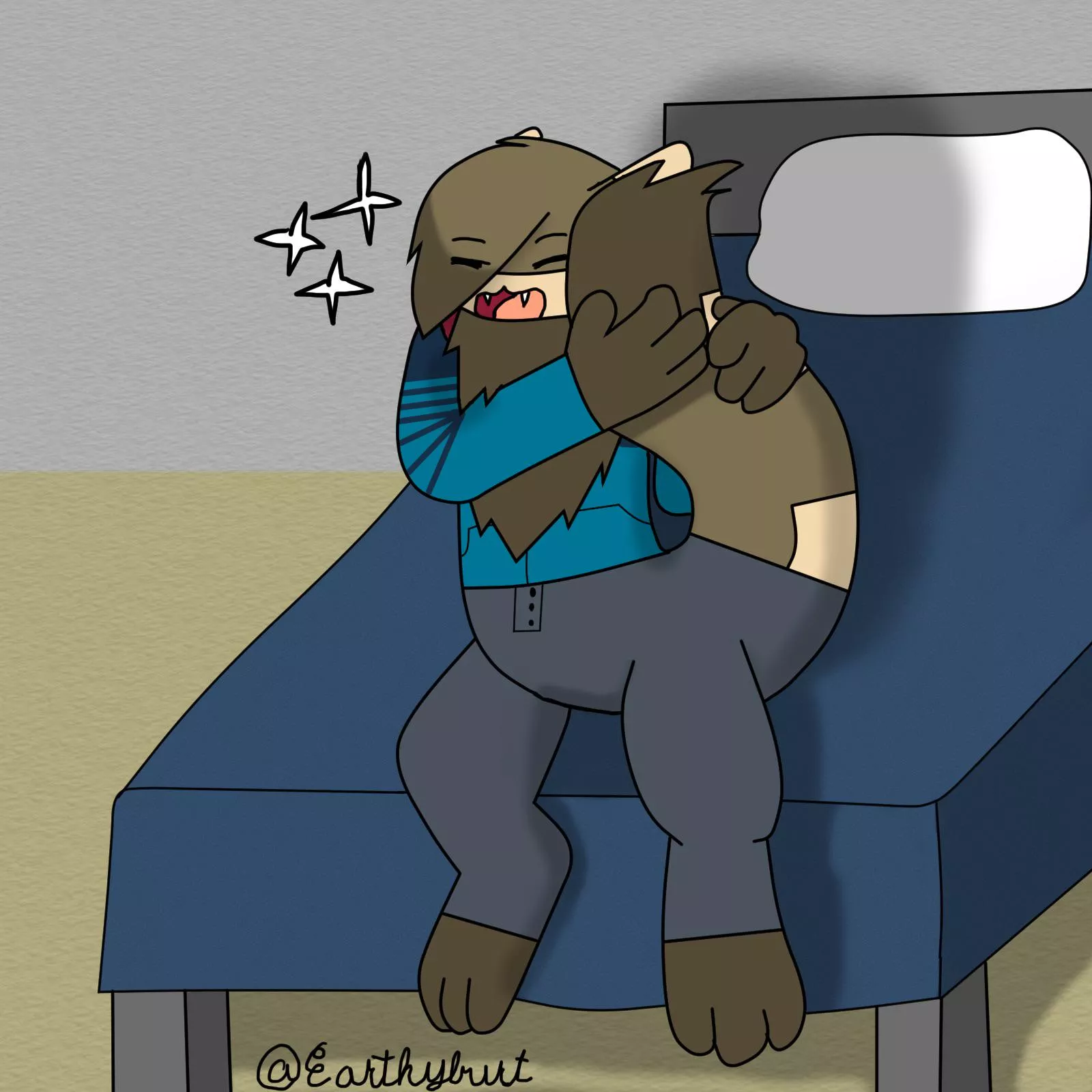 “I love my tail!” :3 (art by me) posted by EpicEarthy