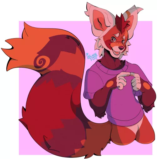 Lil red panda [comm] by peluchifox
