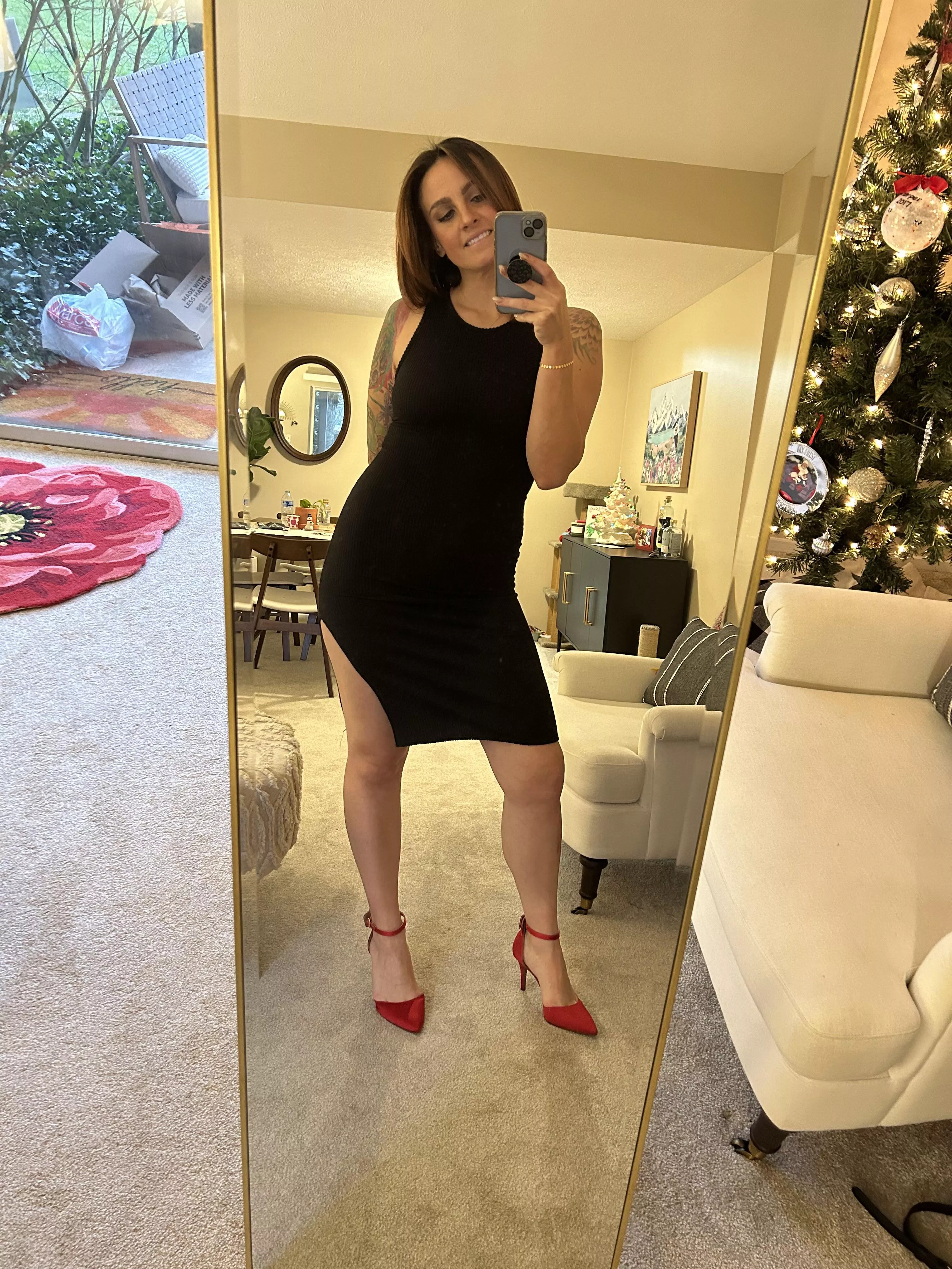 My heels and dress are perfect combo posted by Tay-Rae773