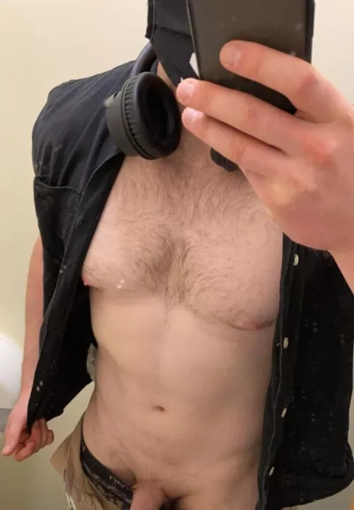 Naughty pic from the work bathroom yesterday 😏 by Fit-Bloke-Jack97