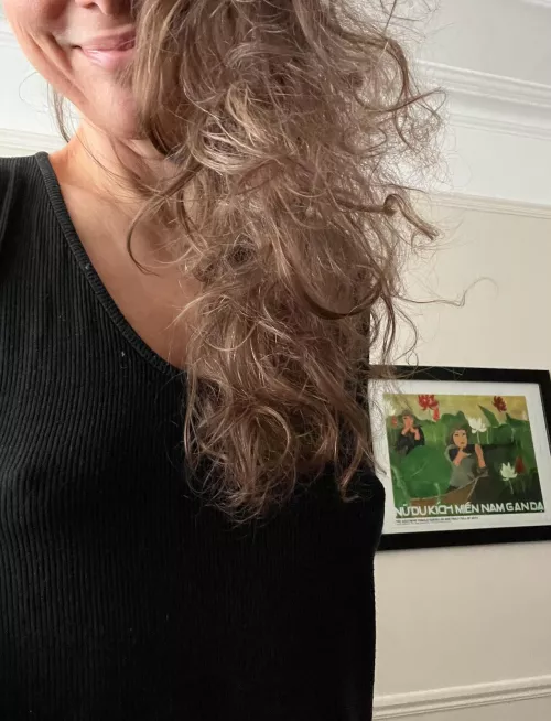 no bra need while working from home OC by MalinaWhispers