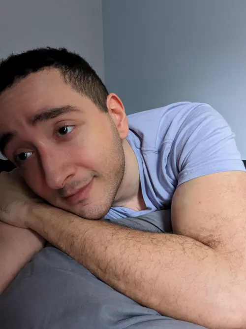 Post-work, pre-game nap until friends get on 🤭 happy Tuesday ☺️ by Buckyboii