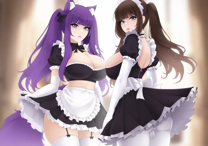 Such good girls locked into their pretty and sexy little maid uniforms (Artist: JessCaTG) by sheepgirlthatisboy