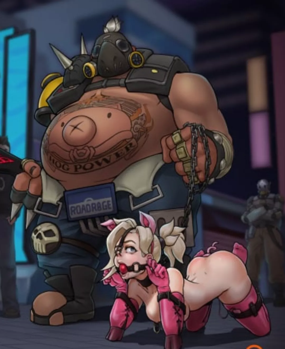 To be the healslut/pet of a tank, you need a bitchsuit, to be gagged and stuff for the long walks outside. posted by Bimbo_Aqua