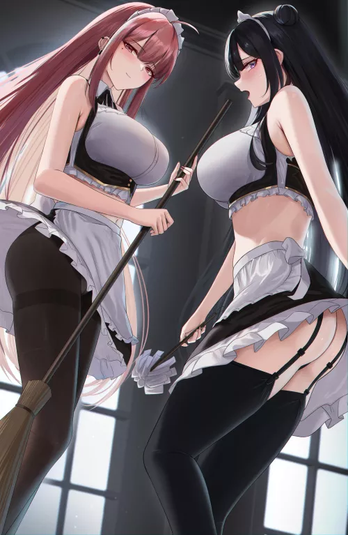 Two Maids on the Job by CheetahSperm18