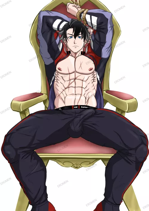 Wriothesley Tied Up (X:@EroMenBara) by nobumogu