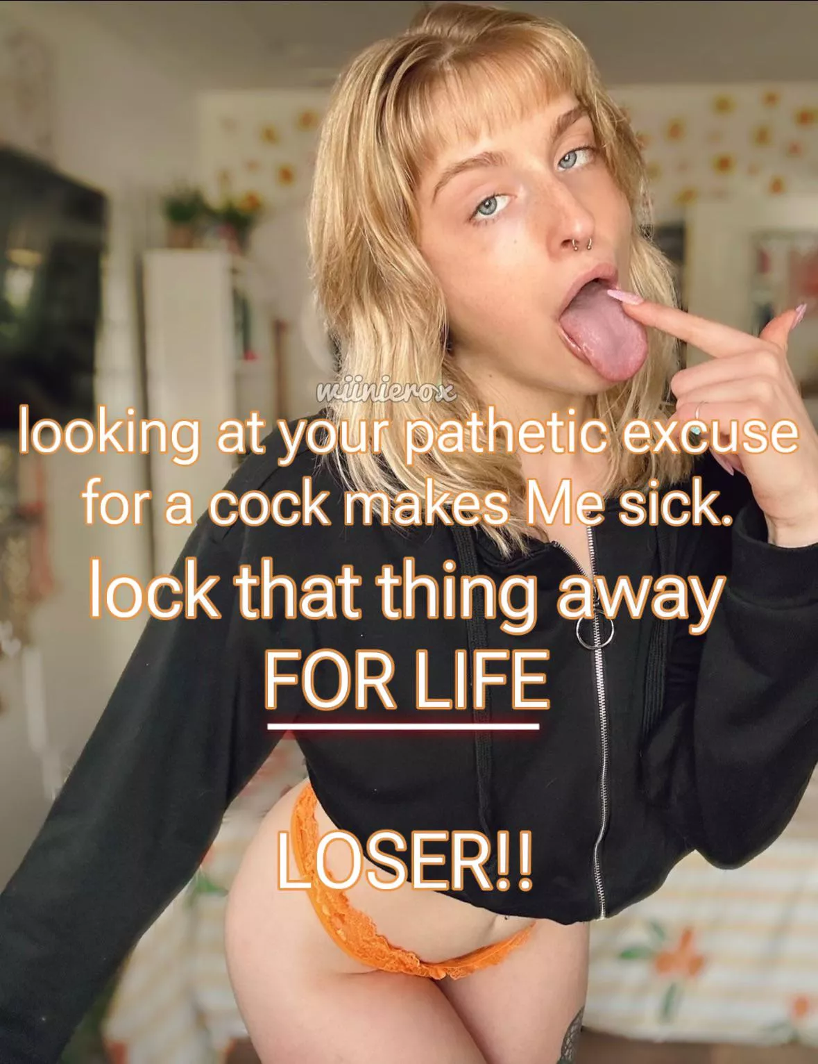 You’re a walking embarrassment;) posted by wiindom