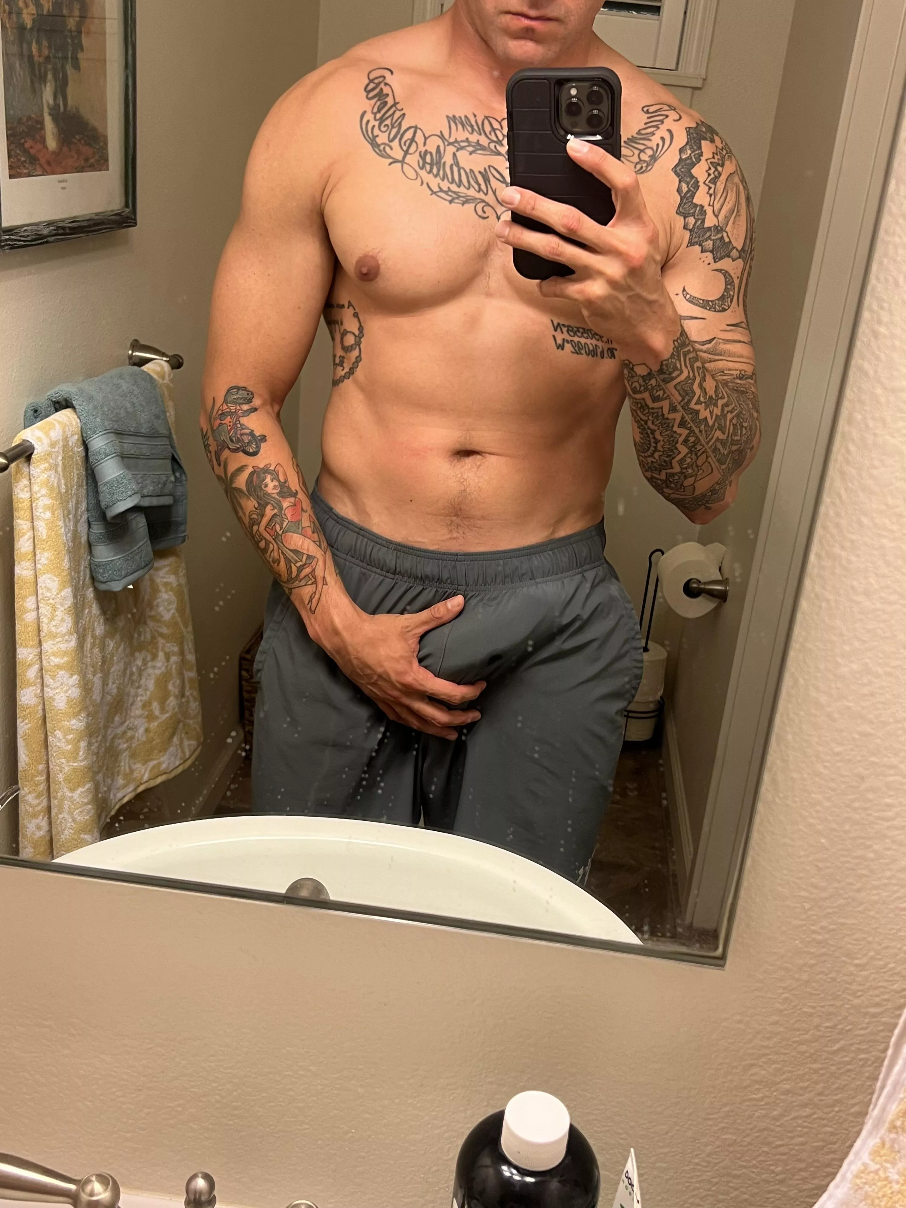 Double handful bulge for your pleasure posted by Fit_Environment_3766