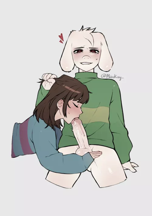 [Frisk | Asriel] Sloppy Toppy by randomthrowaway2278