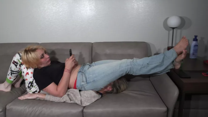 Glimmer lounging on Bunny again by ramonfacefull