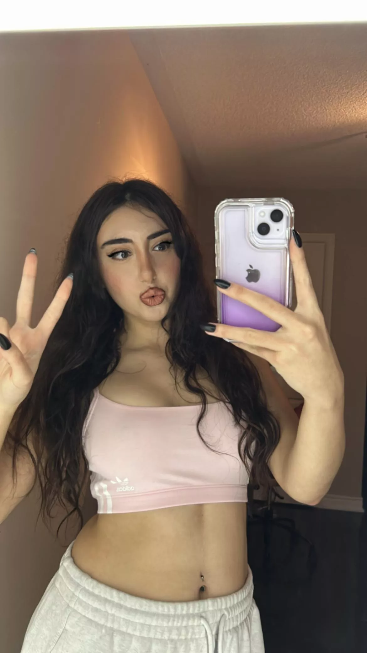 Hope i can make at least one guy happy with this pic of me in this cute pink croptop posted by armenianfairy