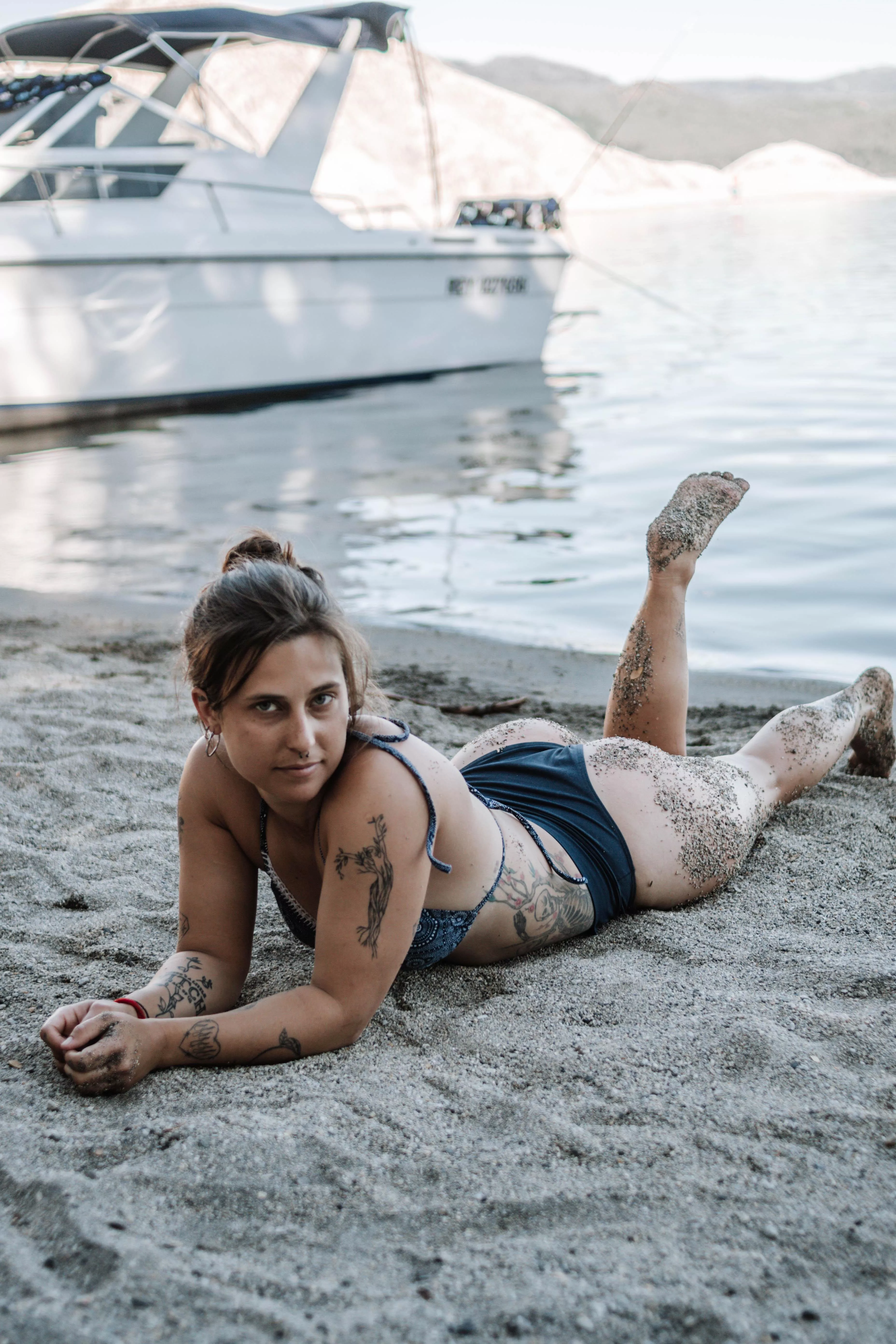 I think my body looks adorable in my blue bikini. posted by felinehot