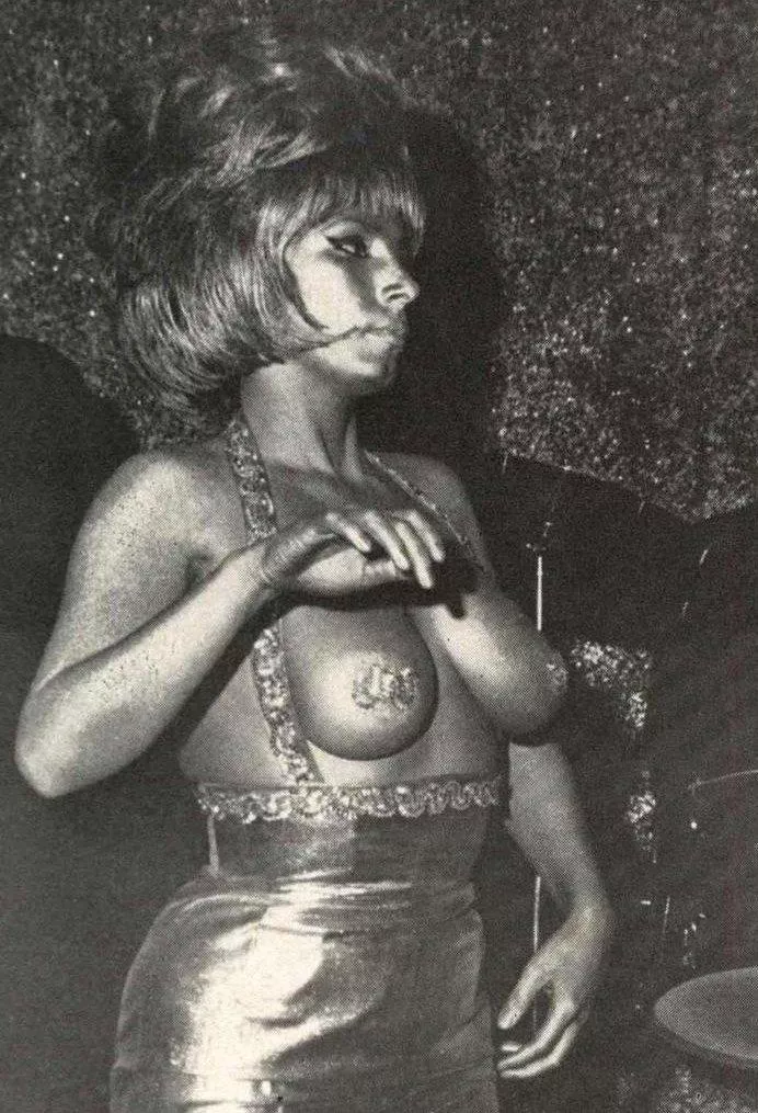 Judy Keen dancing in gold paint at Tipsy's in San Francisco [1965] posted by html5gamerguy