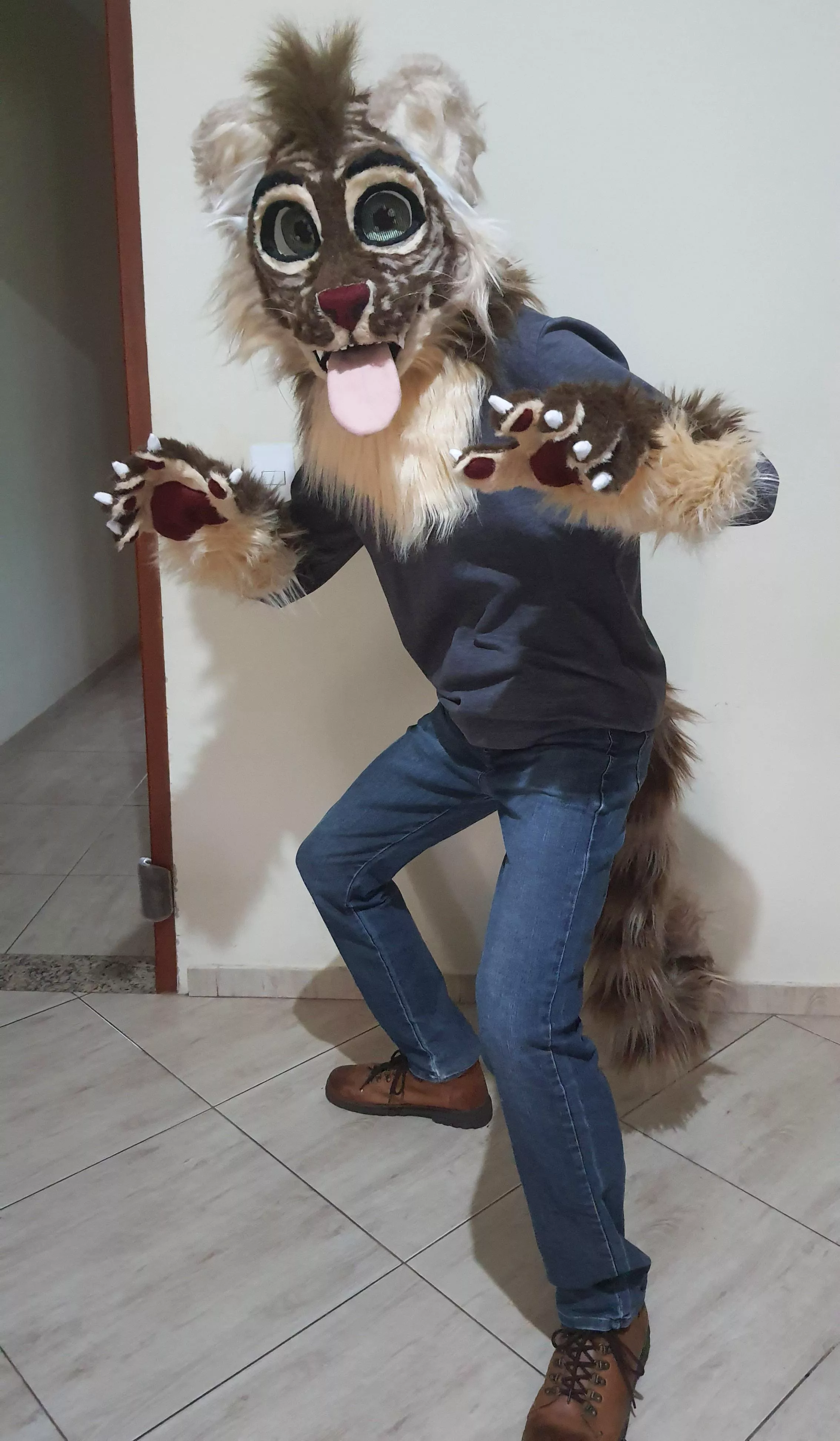 Kurroe the tiger partial fursuit is ready! More of my work at comments posted by KetoPagano