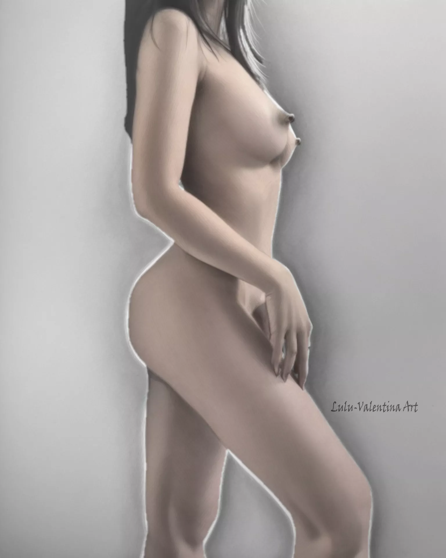 Sketch and digital painting of my beautiful friend u/medikalimaging (F) [OC] part 2 posted by jay28nyc