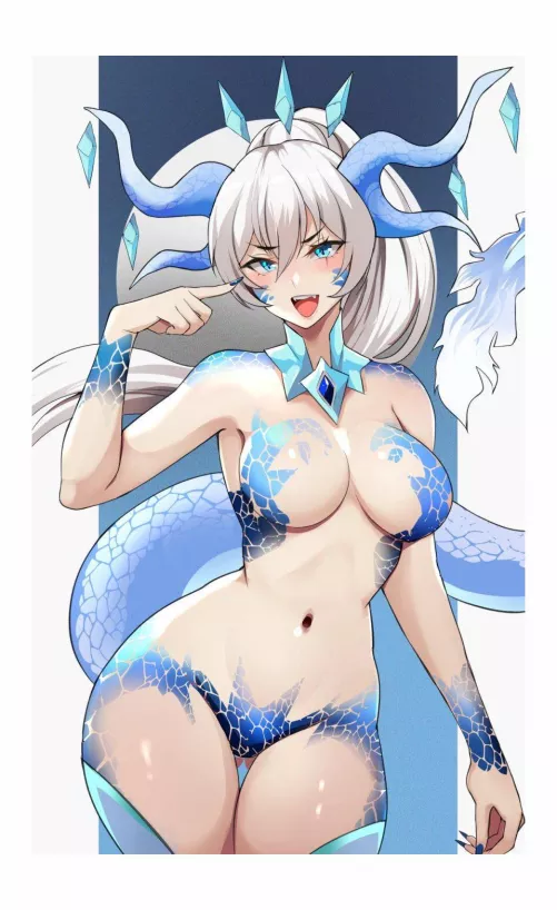 the Schnee dragon (Lainart) [RWBY] by Ill_Map_1379