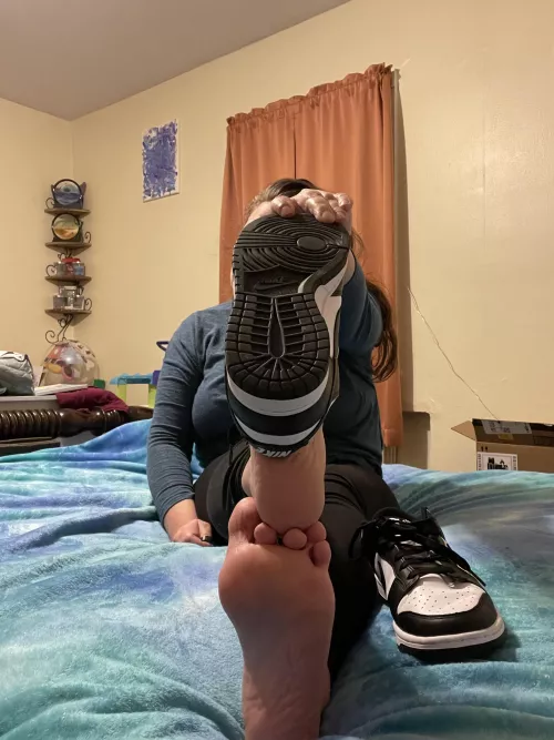 Watching you drool as I very slowly remove my shoe. Licking your lips, waiting for my feet 🤭💕 by Tattoo_Goddess420