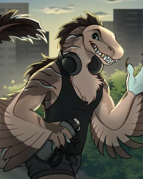 What is the species of your fursona? (art made by me) by bylenore