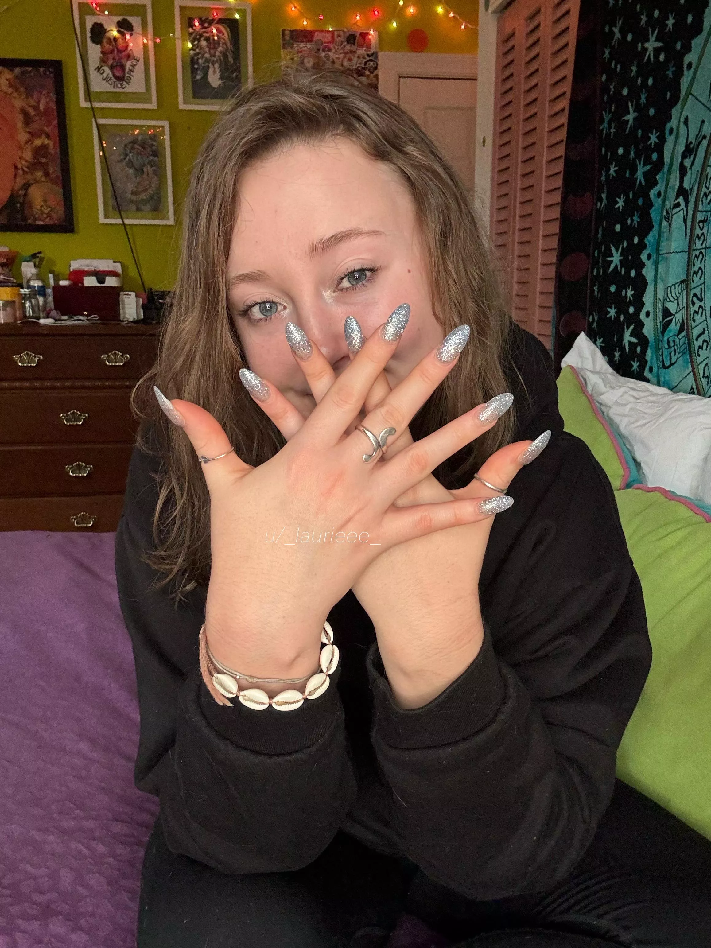 Blue nails to match my eyes! posted by _laurieee_