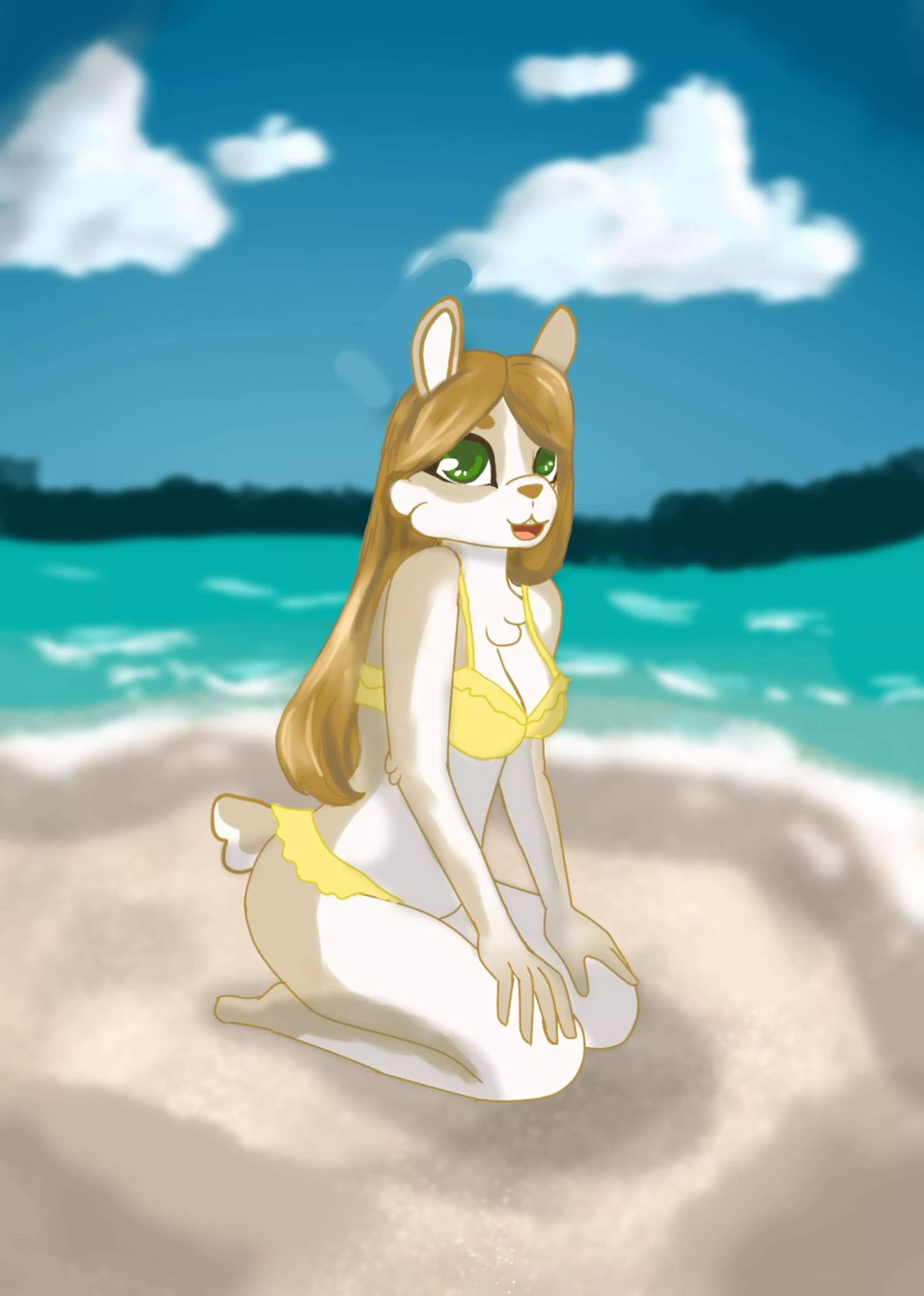 Bunny on da beach <3 posted by Rude-Director8458