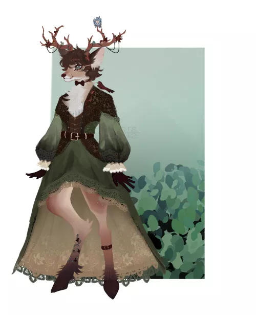 Cottagecore deer by Drecrest