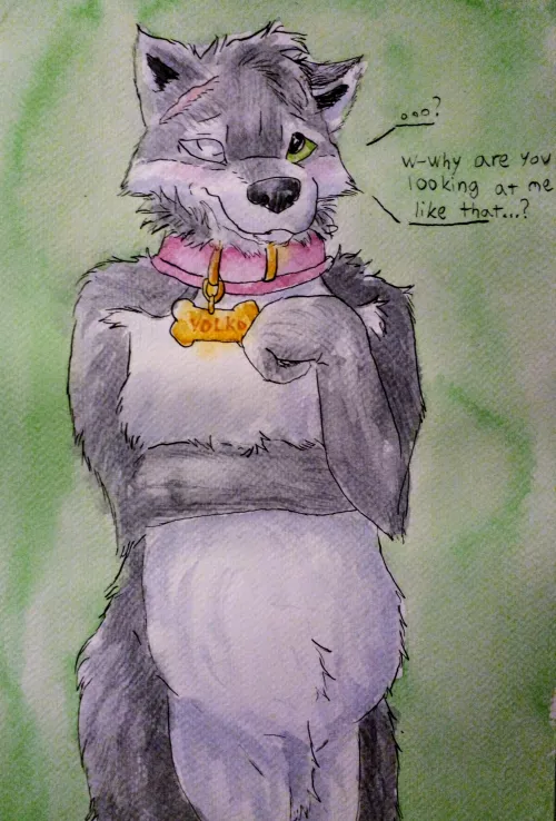 Embarassed Volko (watercolor painting by me) by Eyfun