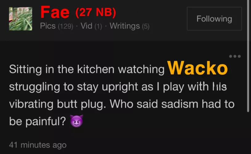 Fae had far too much fun while I was making dinner last night by Wacko_Warner