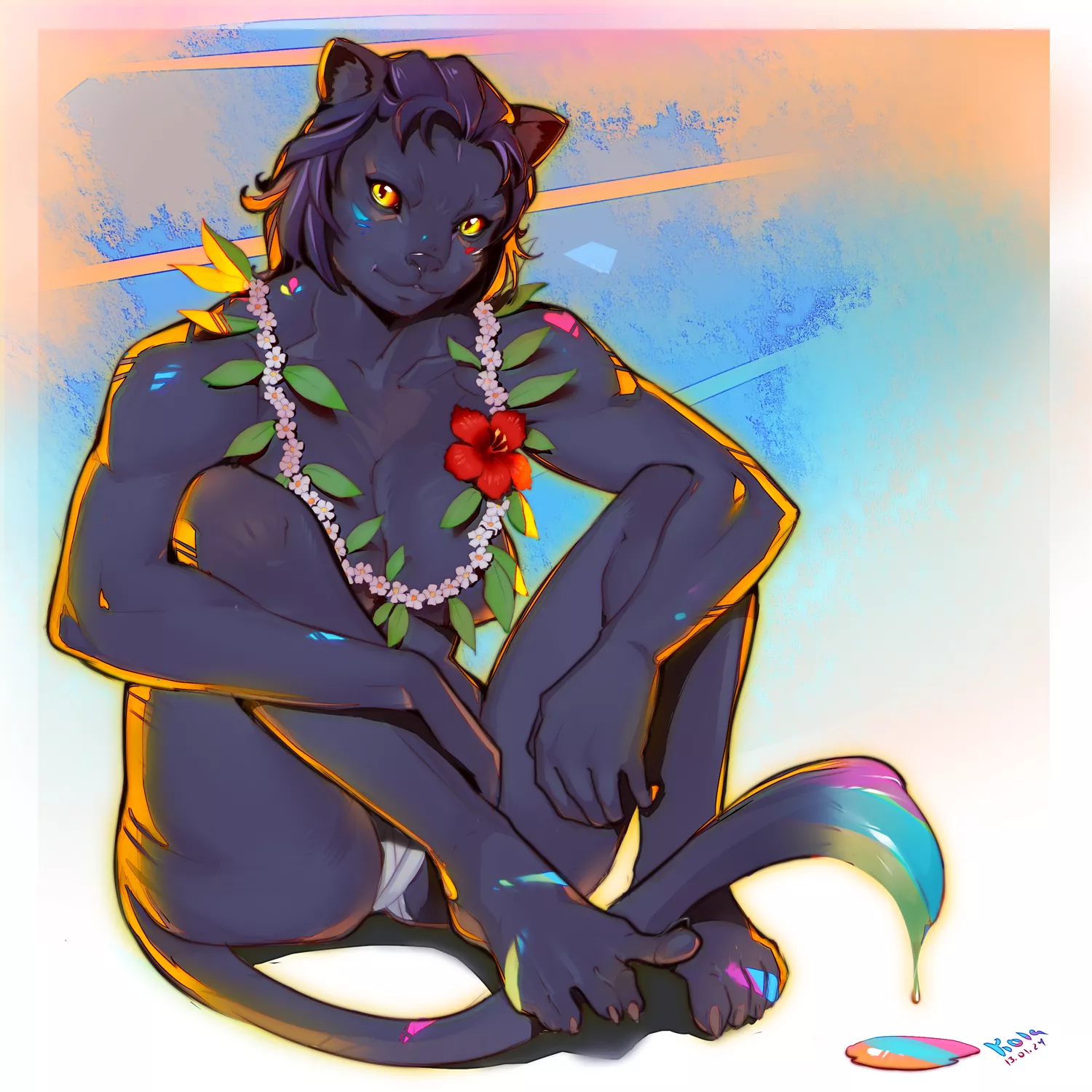 Furrymancer (art by me) posted by kola411