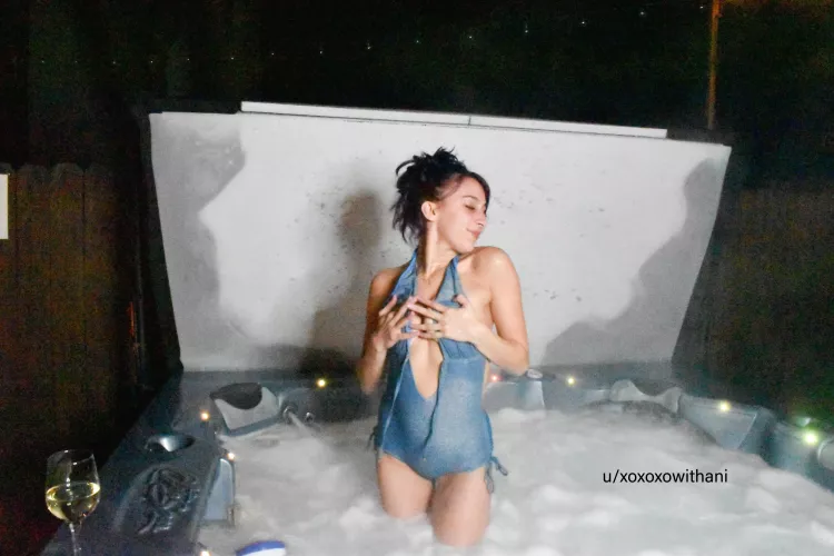 Hot tub and chill baby. [OC] [Self] 💜 by xoxoxowithani