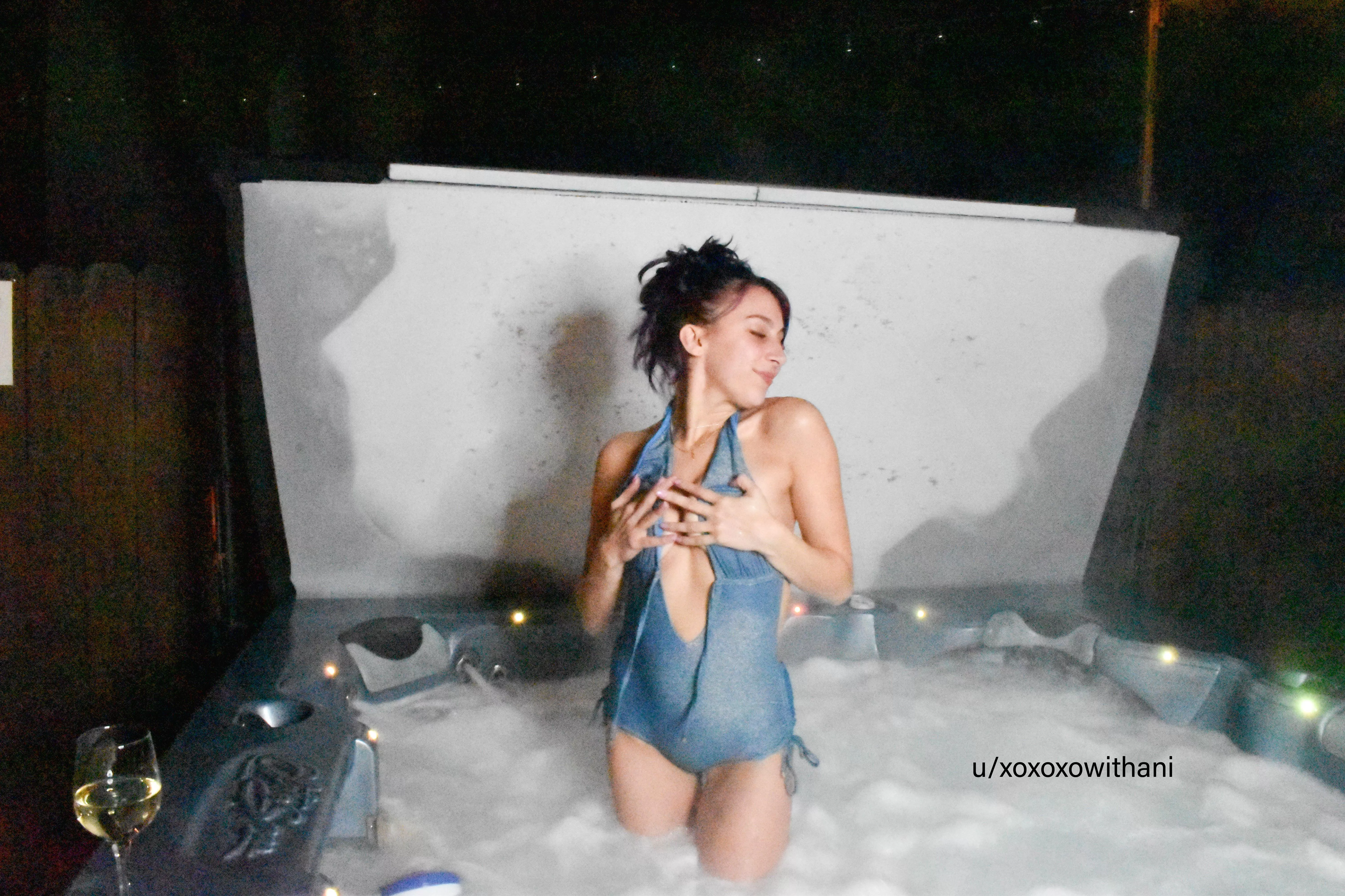 Hot tub and chill baby. [OC] [Self] 💜 posted by xoxoxowithani